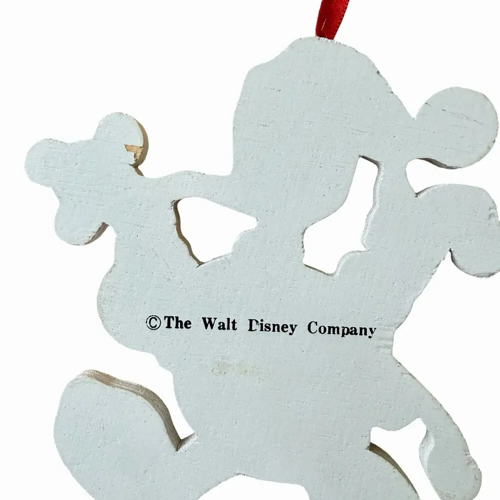 Vintage Disney Wooden Donald Duck Christmas Ornament Tangled Lights Kurt Adler